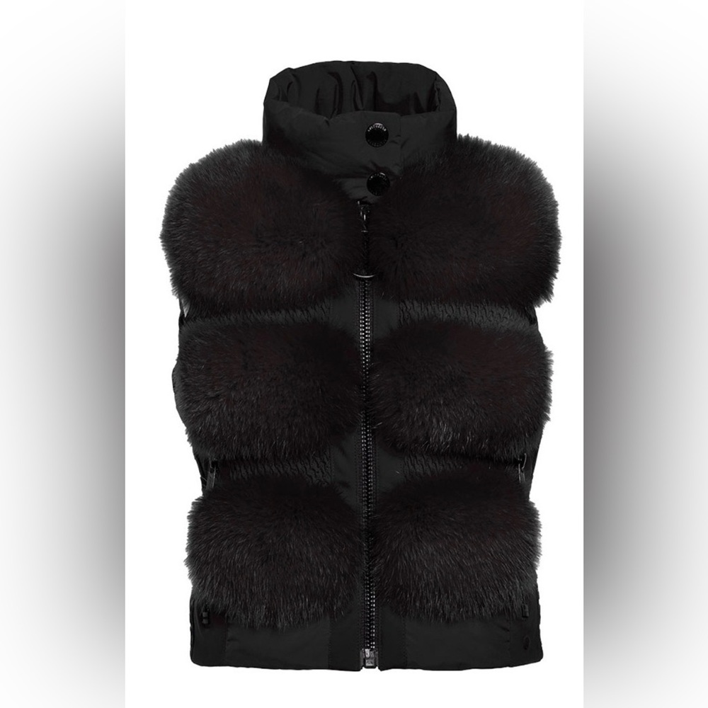 Goldbergh Black Faux Fur Vest / Ski Vest